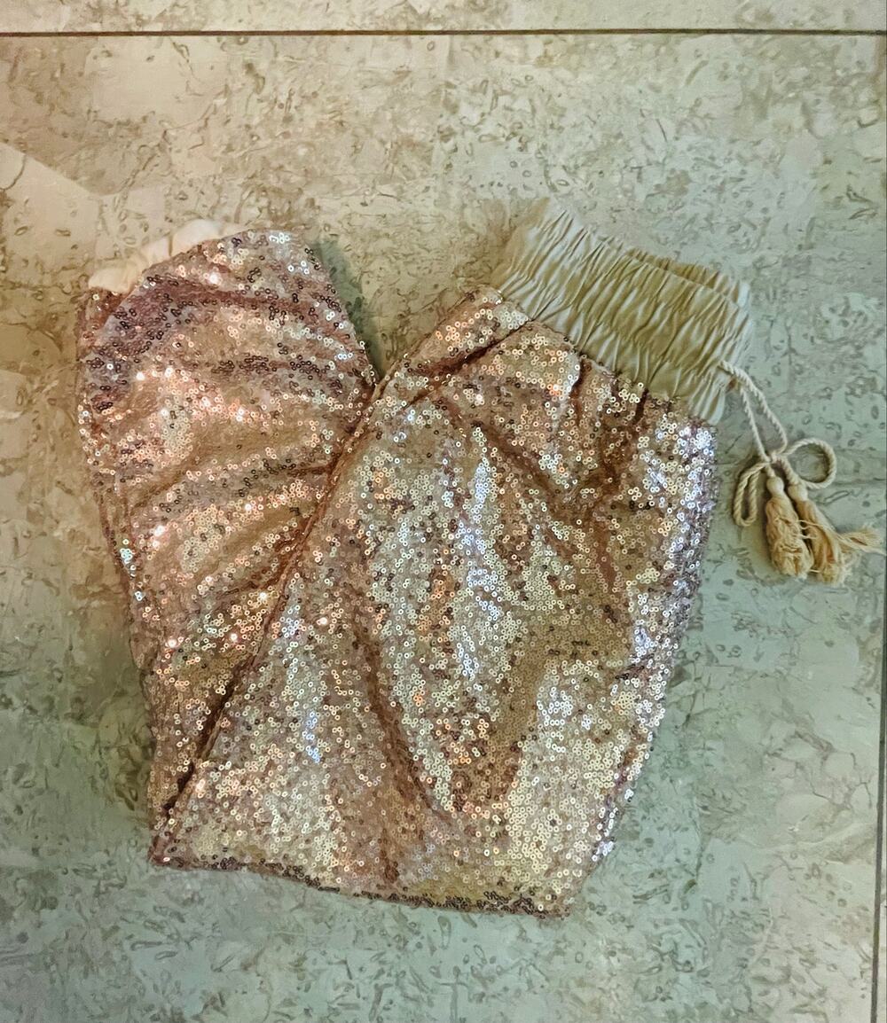 Women’s Sequined Gold Pants Size Medium